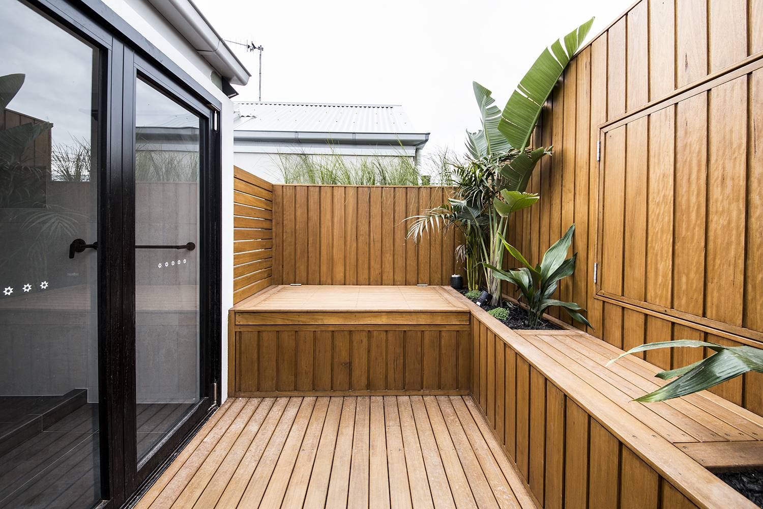 Planter Box Inside bench